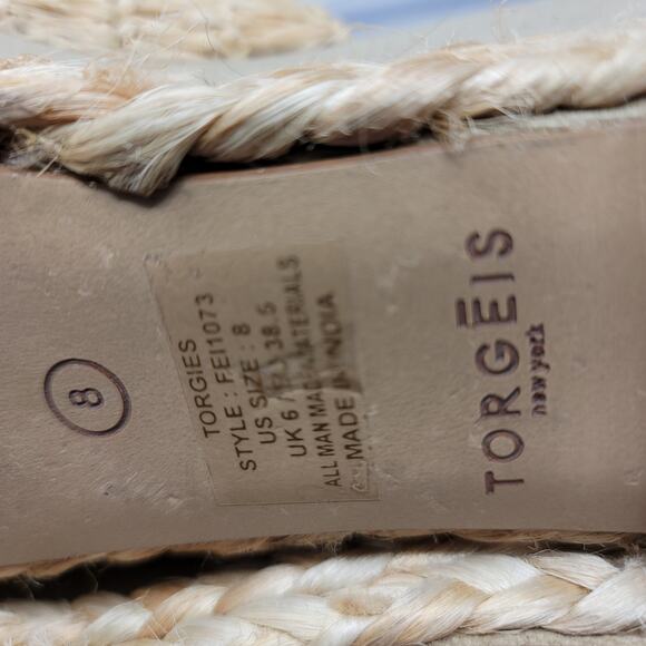 Torgeis Neith Wedge Espadrille 3" Heel Sandals Summer Casual Women's 8 - Picture 8 of 8